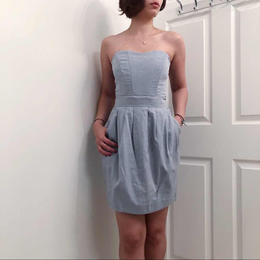 H&M strapless jean dress